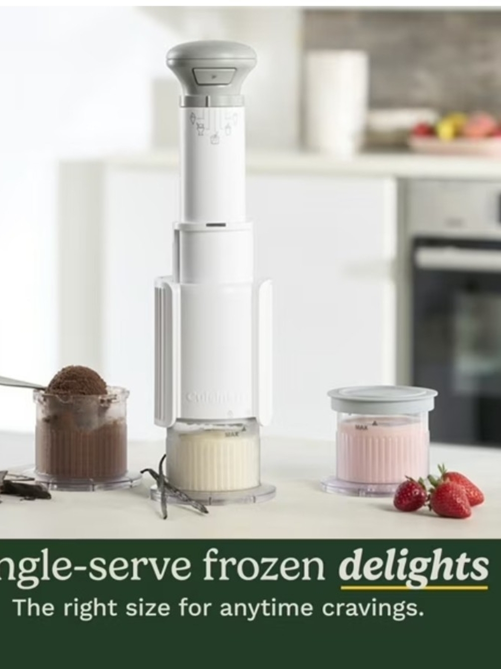Cuisinart Single-Serve Frozen Dessert Maker in White and Gray